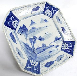 Early Chinese Cantonware Octagonal Serving Plate