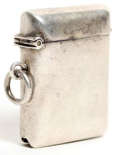 Antique English Sterling Silver Match Holder, 1908