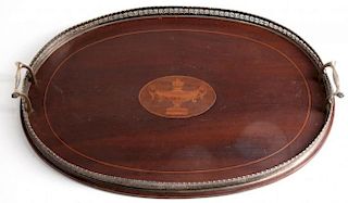 Goodnow & Jenks Sterling Silver & Marquetry Tray