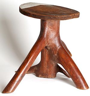 Rustic Tree Trunk Low Table / Stand