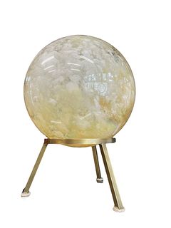 Gazing Ball Sphere on Brass Stand