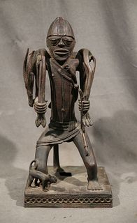 19th Century African Bronze Warrior