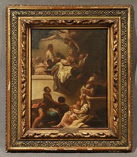 School of Tiepolo, Biblical Scene, Oil on Canvas 