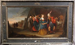 Gerrit Van Honthorst, The Betrothal, Oil on Panel