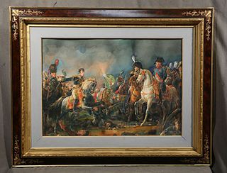 Napoleon and Wellington at Waterloo, Watercolor