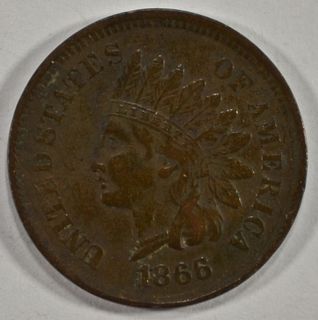 1866 INDIAN CENT VF/XF