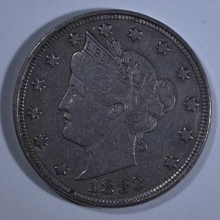 1883 LIBERTY NICKEL WITH CENTS XF