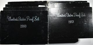 1980 (4) & 82 (3) US PROOF SETS