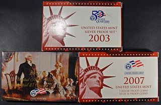 2003 & 2007 US SILVER PROOF SETS
