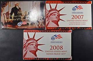 2007 & 2008 US SILVER PROOF SETS