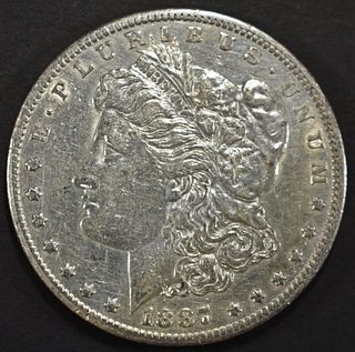1887-S MORGAN DOLLAR AU