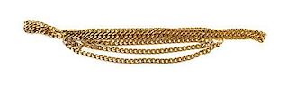 A Chanel Goldtone Multi Chain Link Belt. 29 1/2 inches.