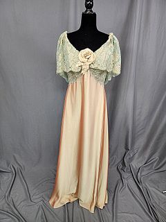 Vintage Rose Taft Couture Dress