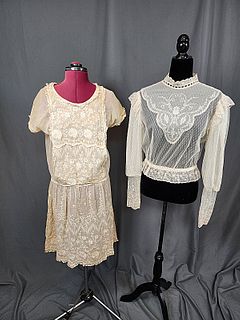Vintage Edwardian Style Dress and Lace Blouse