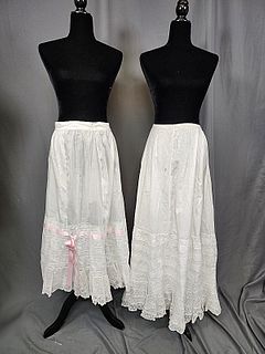 2 Edwardian White Petticoats