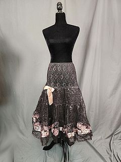 Vintage Black Lace Petticoat