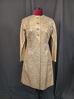 Vintage Gold Lame Dress & Jacket by Anita Modes