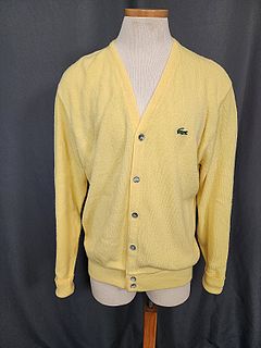 Vintage Mens Yellow Izod Ilcoste Sweater