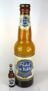 Rare 1950 Pabst Blue Ribbon Beer 30 inch Display Bottle
