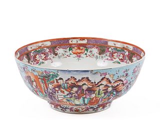 PORCELAIN CHINESE PUNCH BOWL