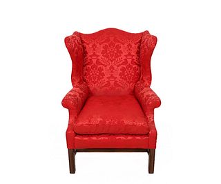 CHIPPENDALE STYLE WING CHAIR