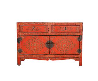 RED LACQUERED CABINET
