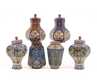 CHINESE CLOISONNE JARS