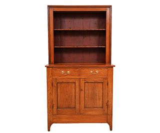 COUNTRY PINE STEP BACK CUPBOARD