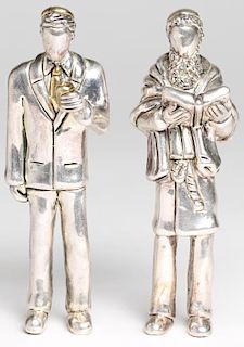 2 Judaica Sterling Silver Figures