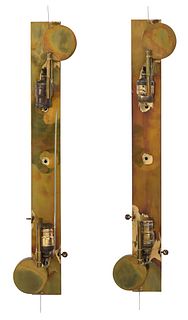 Pair of German Art Deco Brass Sconces