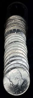 Roll (20-coins) Mint Condition 90% Silver 1964 Kennedy Half Dollars $10 FV