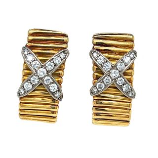 80â€™ 18k Cross Earrings