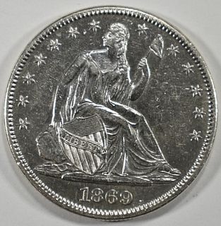 1869 SEATED LIBERTY HALF DOLLAR BU