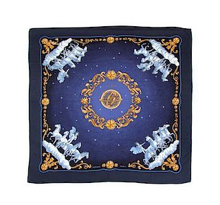 An Hermes Silk Cashmere Scarf, 54 x 54 inches.