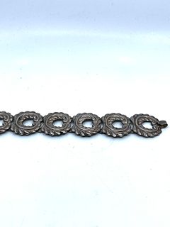 Vintage Mexican sterling silver bracelet 7.5"
