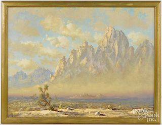 Thomas Lewis (American 1907-1978), oil on canvas Western landscape, signed lower left, 30'' x 40''.