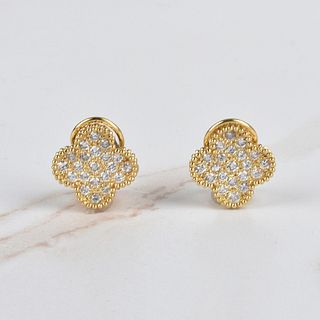 Diamond, 18K and 14K Earrings