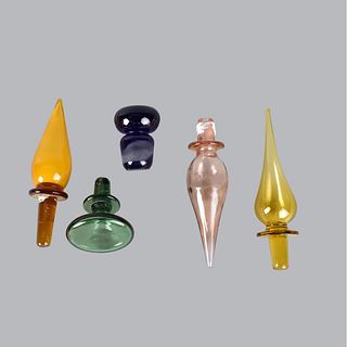 Five (5) Blinko Glass Stoppers