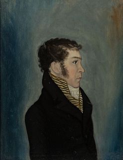 JASPER P. MILES (OHIO, 1782-1849), ATTRIBUTED, PORTRAIT OF A YOUNG MAN