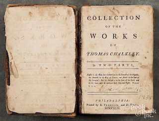 A Collection of the Works of Thomas Chalkley, in Two Parts, Philadelphia, B. Franklin and D. Hall