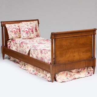Directoire Style Provincial Cherry Day Bed Together with a Large Needlework Pillow