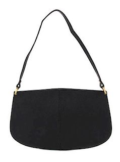 A Louis Vuitton Black Epi Leather Shoulder Bag, 11 x 7 inches.