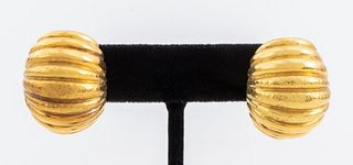 18K Yellow Gold Italian Earrings