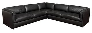 Italian Post-Modern Style Vegan Leather Sectional Sofa