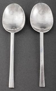 George I Sterling Pilgrim Spoons, 1704, 2