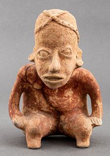 Pre-Columbian Earthenware Cargador Figure