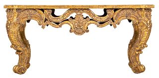 Georgian Revival Carved Giltwood Center Table