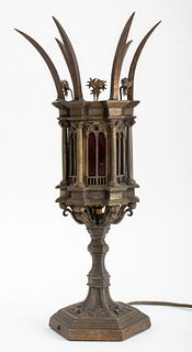 Renaissance Revival Bronze Table Lamp, ca. 1900