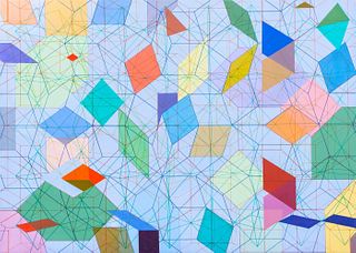 Tony Robbin Geometric Composition Acrylic, 1995