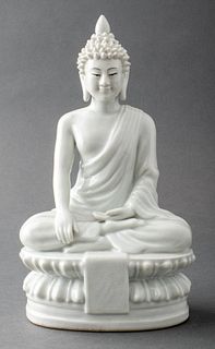 Chinese Blanc de Chine Porcelain Buddha Sculpture